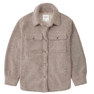 Abercrombie & Fitch Sherpa Button-Up Jacket